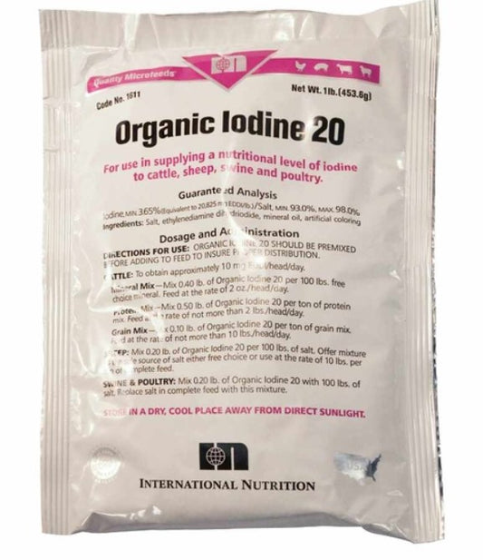 Organic Iodine 20 Grain 1 LB