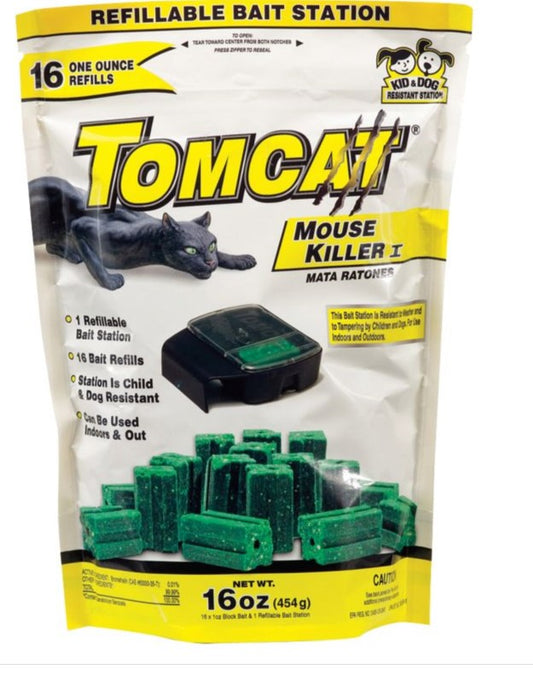 Tomcat Mouse killer refillable bait station plus refills